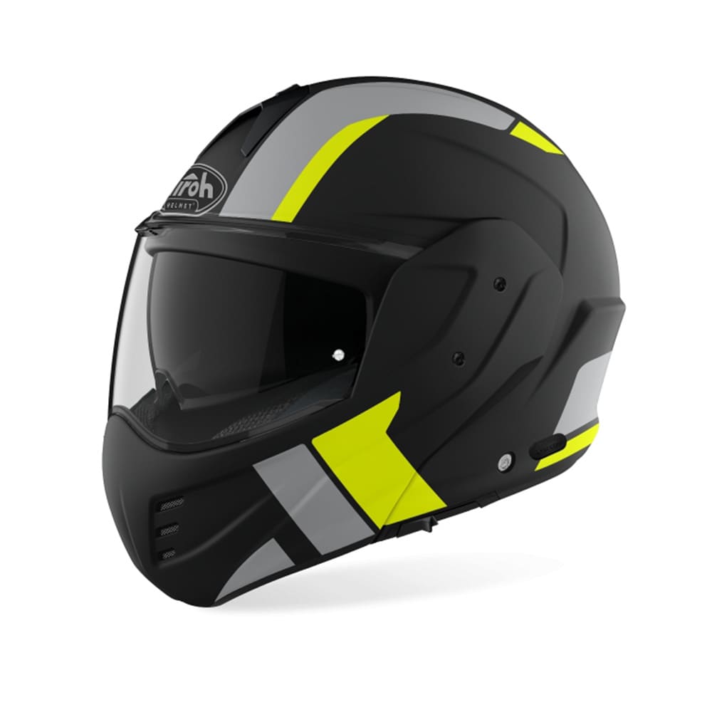 AIROH MATHISSE EXPLORE Moto Abatible Turismo Casco Amarillo Mate