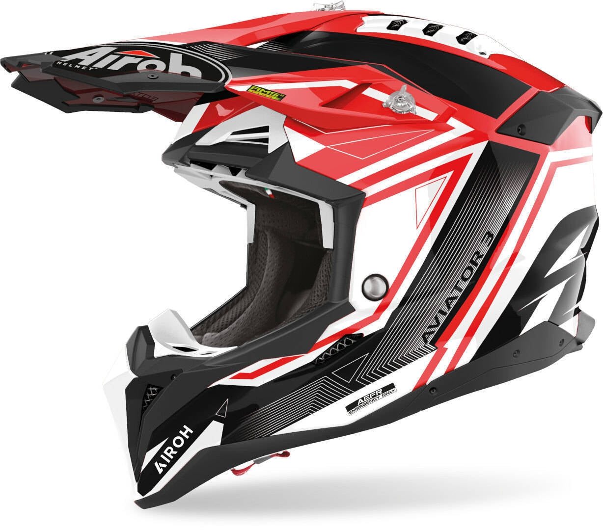 AIROH - CASCOS AVIATOR 3 LEAGUE RED GLOSS - SECURTEX MOTOR S.L (t/a MaximoMoto)