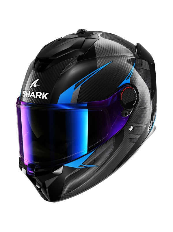 Shark - SPARTAN GT PRO CARBON Carbon Black Bleu - SECURTEX MOTOR S.L (t/a MaximoMoto)