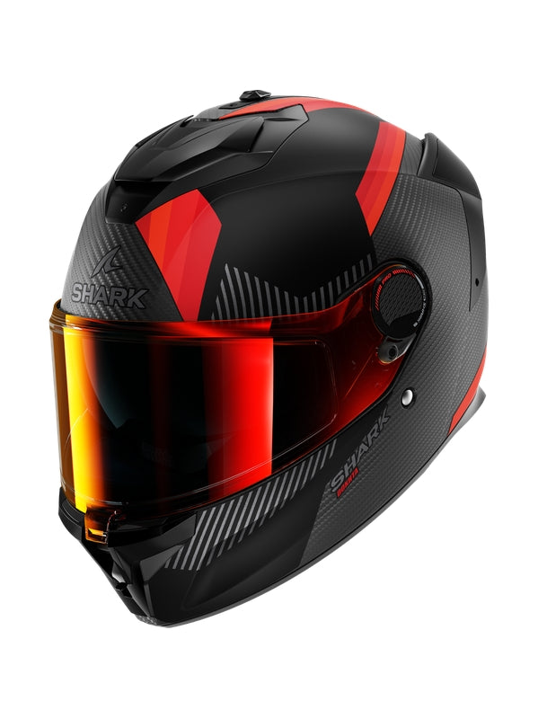 SHARK SPARTAN GT PRO DOKHTA CARBON Mate Carbono Naranja Antracita