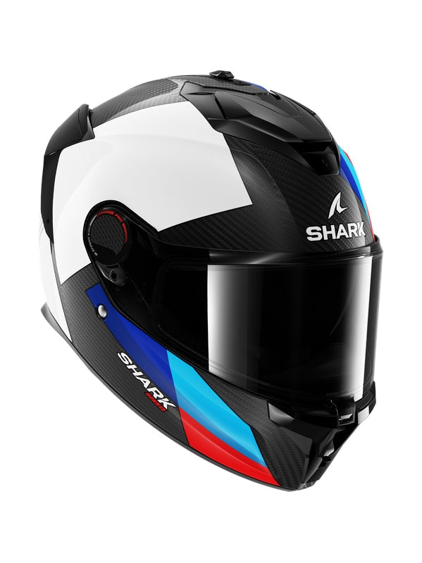 Shark - SPARTAN GT PRO CARBON Carbon White Blue - SECURTEX MOTOR S.L (t/a MaximoMoto)