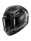 SHARK HE1109EKSO CASCOS RIDILL 2 MOLOKAI Negro Plata Naranja