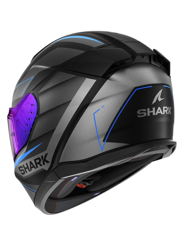 SHARK CASCOS D-SKWAL 3 SIZLER NEGRO MATE AZUL ANTRACITA