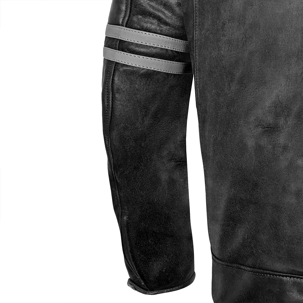 BELA - Chaqueta Piel Royal Rider Vinatge Negro/Gris - SECURTEX MOTOR S.L (t/a MaximoMoto)