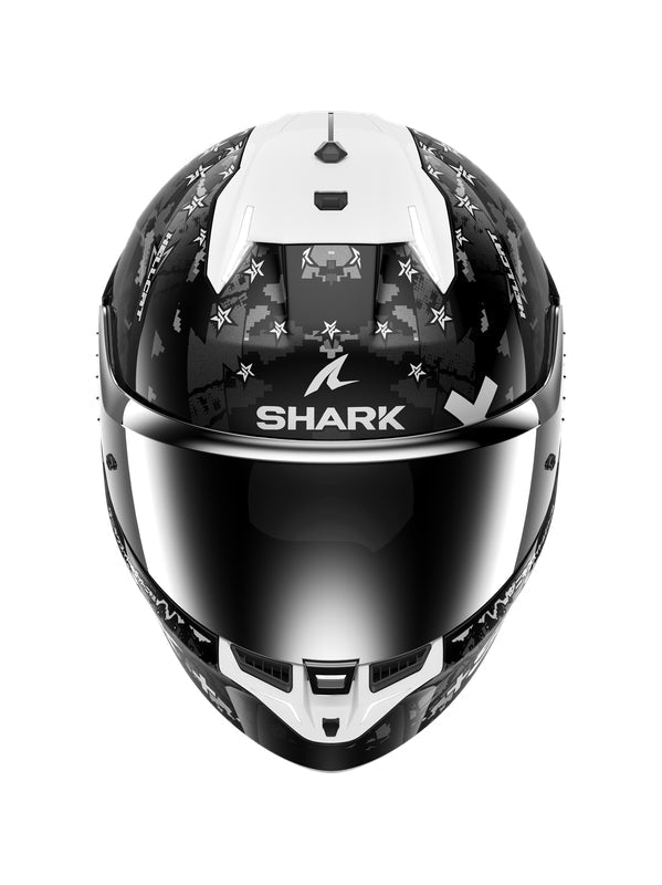 SHARK SKWAL i3 HELLCAT Integral Casco Negro Cromo Plata
