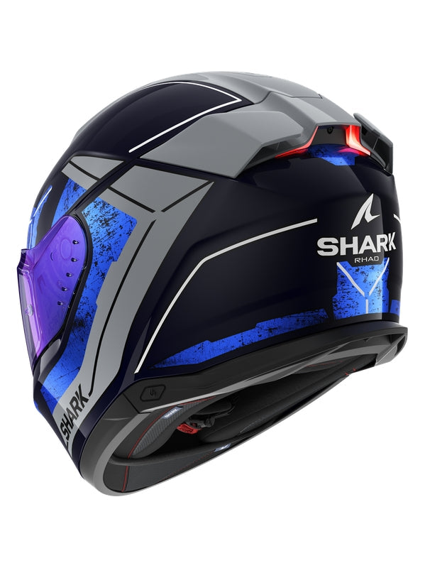 SHARK SKWAL i3 integral Casco azul cromado plata