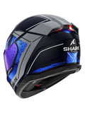 SHARK SKWAL i3 integral Casco azul cromado plata