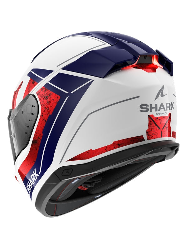 SHARK SKWAL i3 RHAD Integral Casco Blanco Cromado Rojo