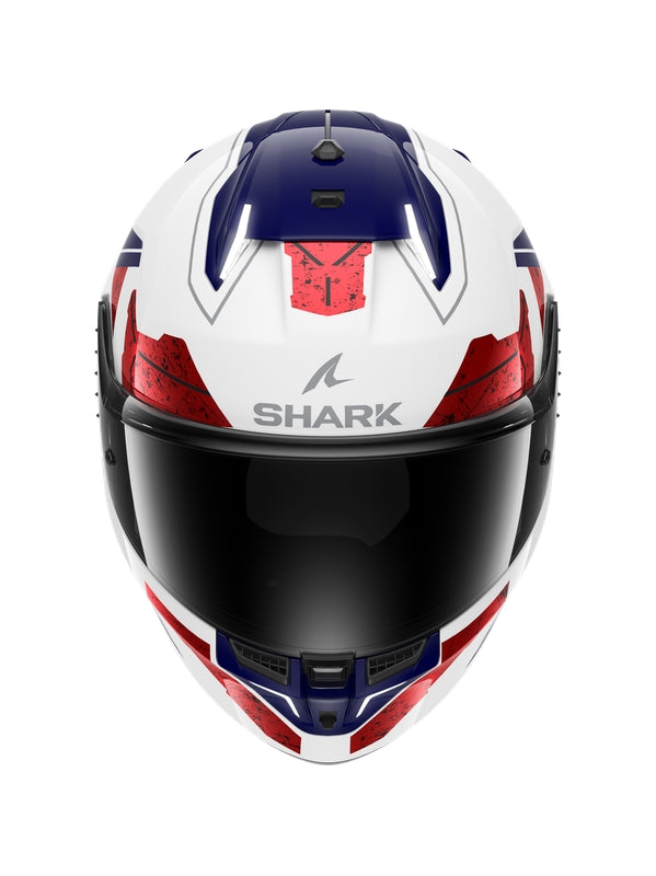 SHARK SKWAL i3 RHAD Integral Casco Blanco Cromado Rojo