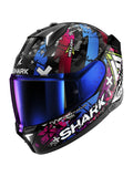 SHARK SKWAL i3 HELLCAT Integral Casco Negro Cromo Azul