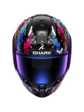 SHARK SKWAL i3 HELLCAT Integral Casco Negro Cromo Azul