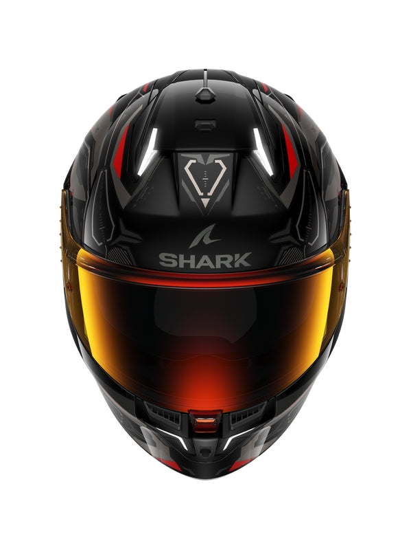 SHARK i3 LINIK Integral Casco Negro Antracita Rojo