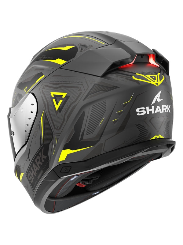 SHARK SKWAL i3 LINIK Mat Integral Casco Antracita Amarillo Negro