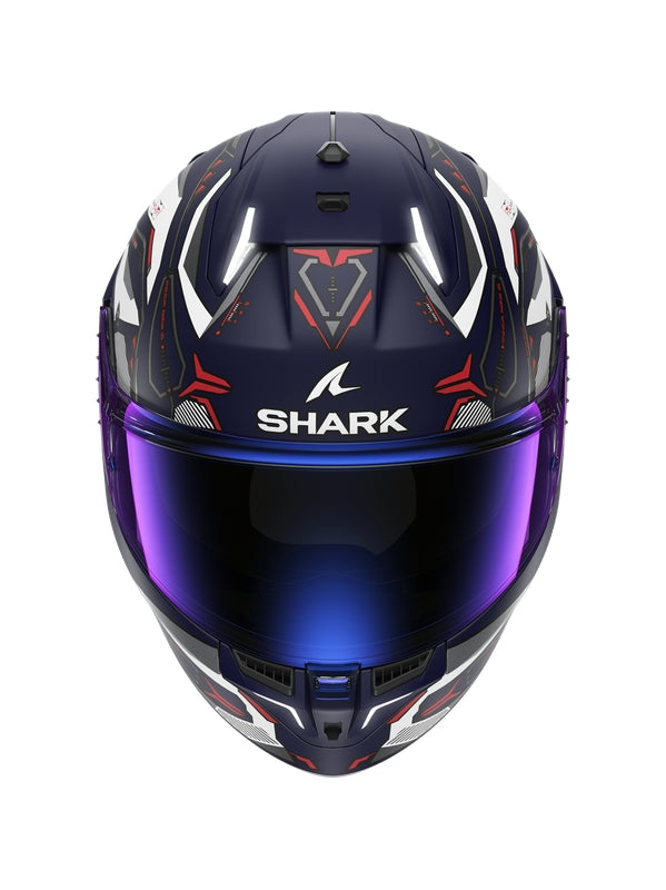 SHARK SKWAL i3 LINIK Mat Integral Casco Azul Blanco Rojo