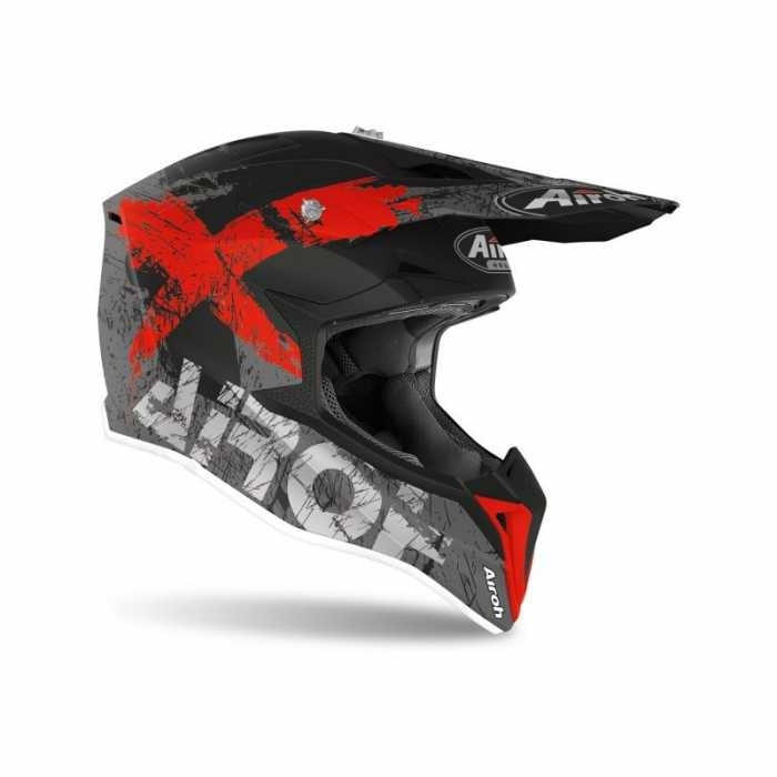 AIROH - CASCOS WRAAP YOUTH SMILE RED MATT - SECURTEX MOTOR S.L (t/a MaximoMoto)