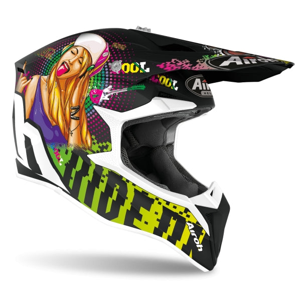 AIROH - CASCOS WRAAP YOUTH PIN UP MATT - SECURTEX MOTOR S.L (t/a MaximoMoto)