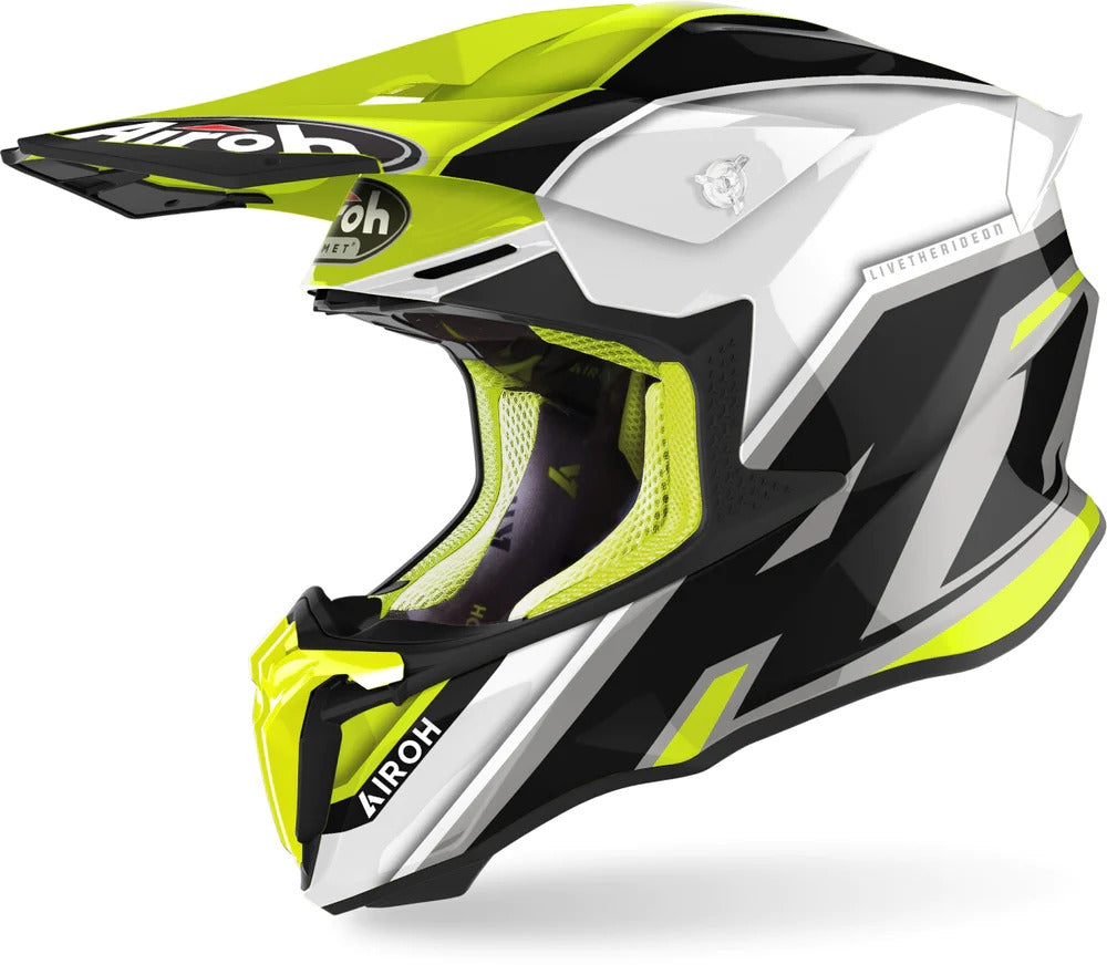 AIROH - CASCOS TWIST 2.0 SHAKEN YELLOW GLOSS - SECURTEX MOTOR S.L (t/a MaximoMoto)