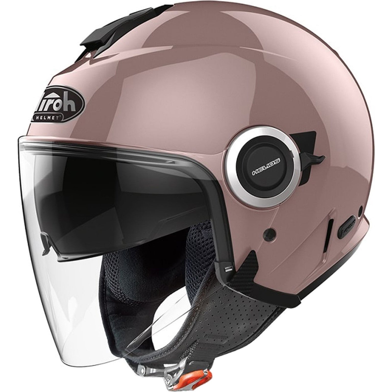 AIROH Helios Color Rosa Brillo Cara Abierta Casco Moto Street