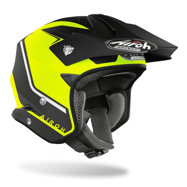 Casco de moto jet Airoh TRR S Keen Amarillo mate jet
