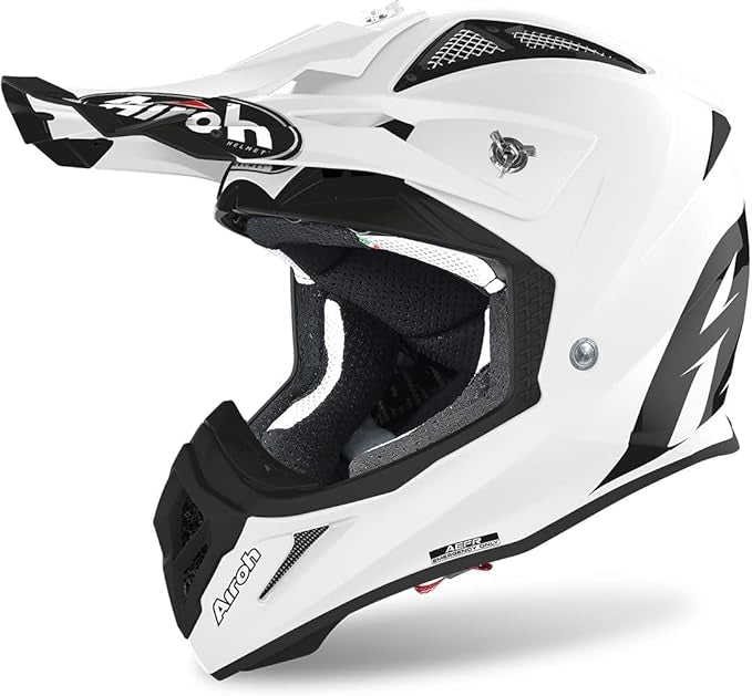 AIROH - CASCO MOTO OFF ROAD CASCOS AVIATOR ACE COLOR BLANCO BRILLO