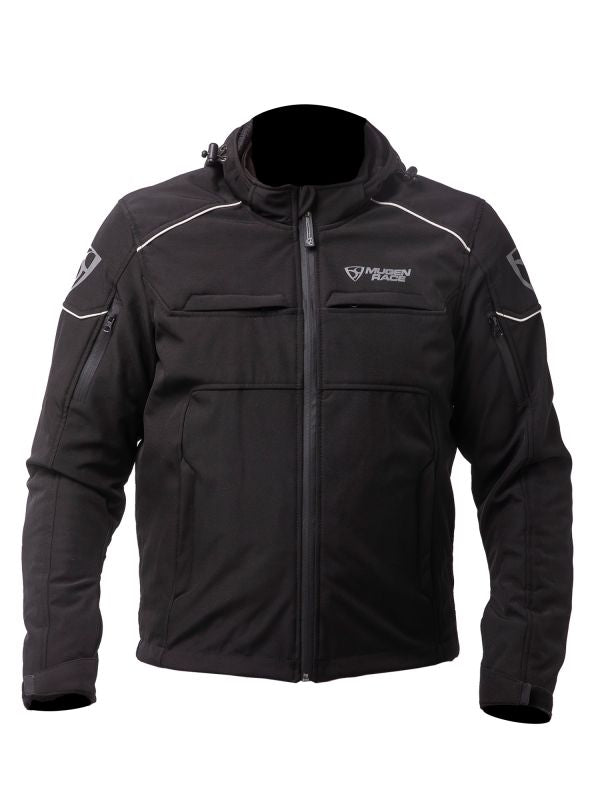 MUGENRACE SRIPPY Caparazón Blando Moto Chaqueta Negra Gris Claro