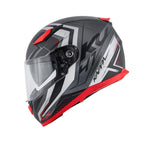KAPPA KV41 Dallas Scraps Moto Integral Casco Rojo Titanio Mate - CASCO