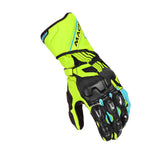 MACNA Powertrack Hombres Moto Guantes Amarillo Negro Azul - GUANTES