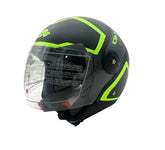 KAPPA KV40 Hawaii Moto Cara Abierta Dama Casco Negro Titanio Rosa - CASCO
