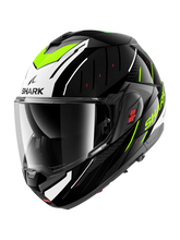 SHARK OXO RYDGER ABATIBLE MODULAR CASCO NEGRO BLANCO AMARILLO