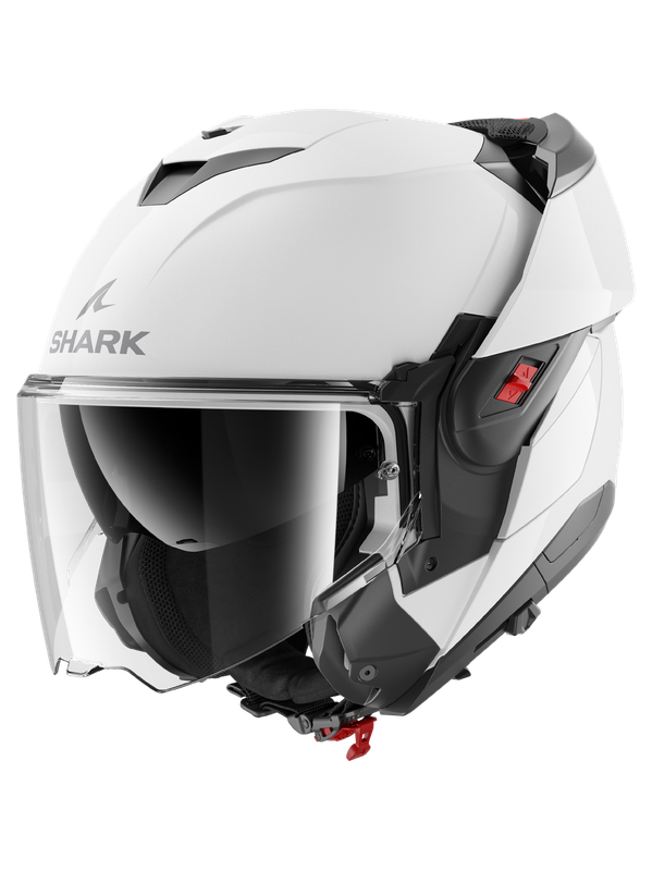 SHARK OXO BLANK MOTOCICLETA ABATIBLE CASCO BLANCO PERLADO