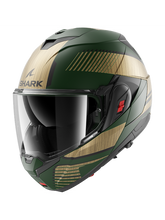 SHARK OXO SIEVE Verde mate cromado dorado modular Casco