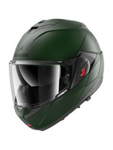 SHARK OXO BLANK MOTOCICLETA ABATIBLE CASCO VERDE OSCURO