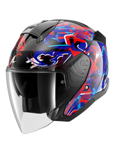 SHARK SKWAL JET PRANZ URBANO TURISMO CASCO NEGRO AZUL ROJO
