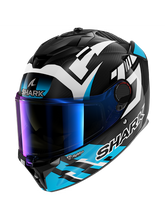 SHARK CASCO SPARTAN GT PRO CARBON ZARCO TRACK RACER Carbono Blanco Azul