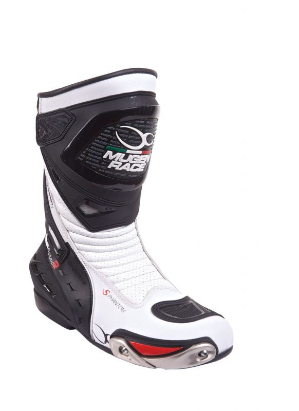 MUGENRACE BOT-MNR-1490 SPHANTOM Moto Deporte Botas Negro Blanco