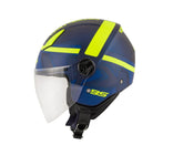 KAPPA KV40 Hawaii Scooter Cara Abierta Casco Azul Mate Amarillo - CASCO