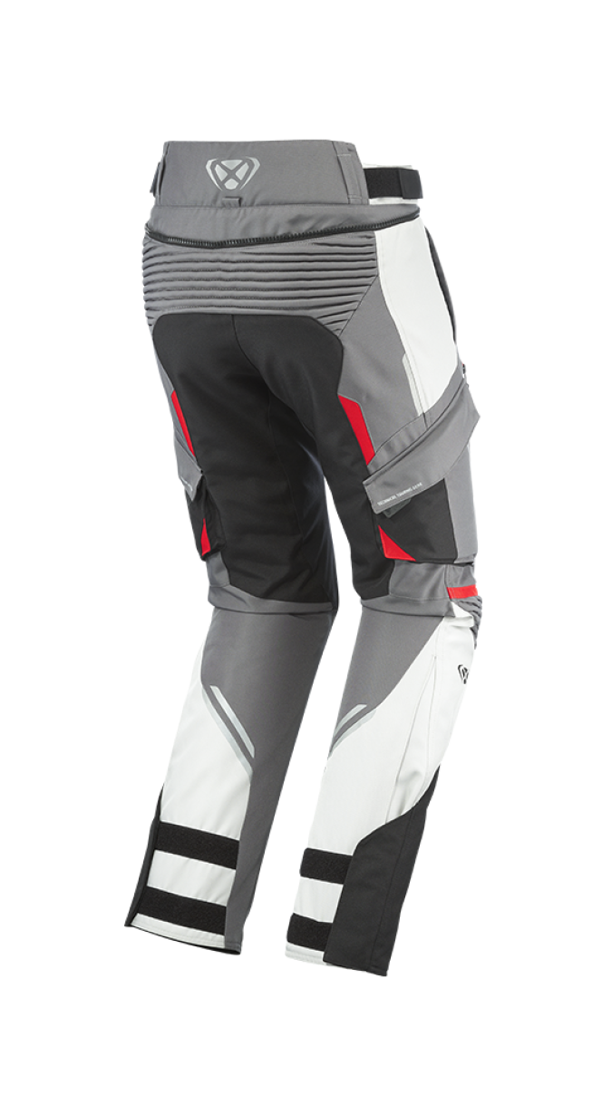 IXON MIDGARD PT MOTO PANTALONES GRIS NEGRO ROJO