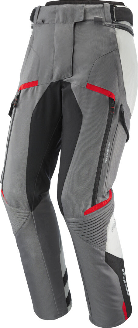 IXON MIDGARD PT L MOTO PANTALONES GRIS NEGRO ROJO
