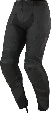 IXON AVENGER HOMBRE MOTO PANTALONES CUERO NEGRO