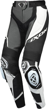 IXON VORTEX 3 PT L DAMAS MOTO PANTALONES CUERO NEGRO GRIS BLANCO