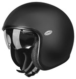 PREMIER VINTAGE U9BM Moto Cara Abierta Casco Negro Mate