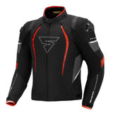 Chaqueta de moto shima solid pro textile touring urban racing rojo