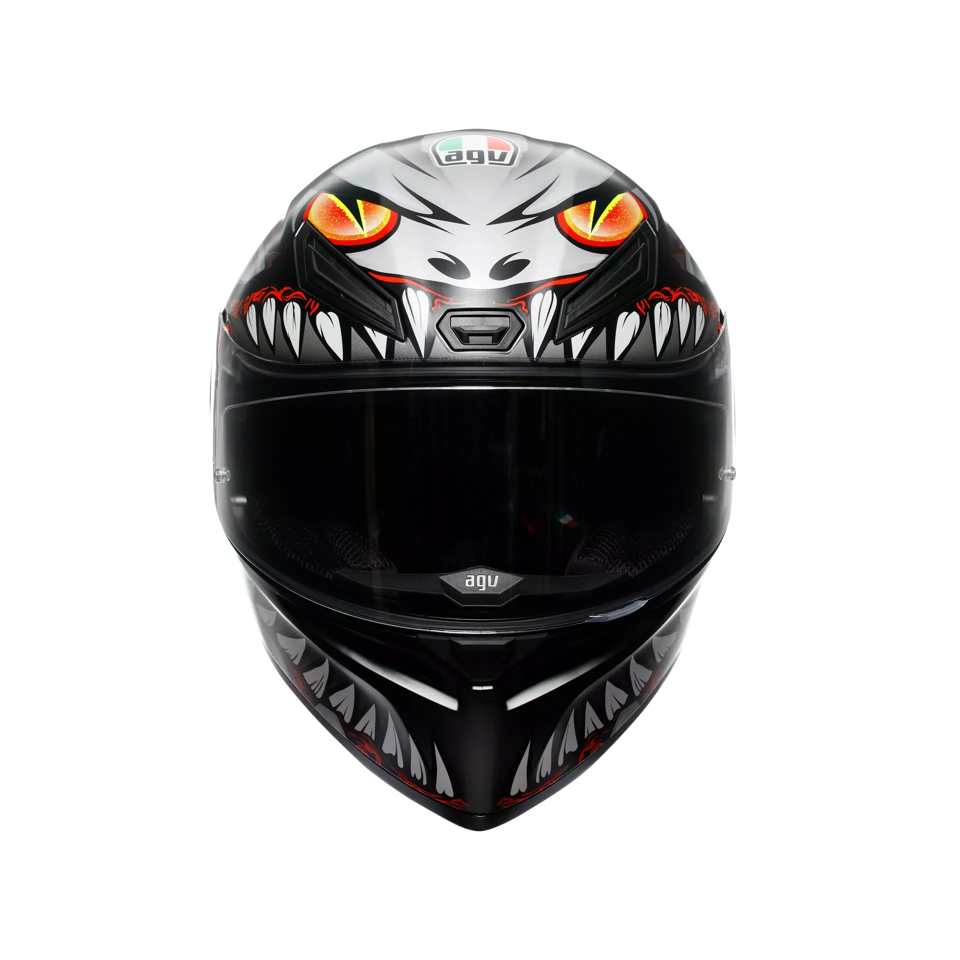 AGV K1 S LYZARD CASCO INTEGRAL DE MOTOCICLETA NEGRO MATE GRIS ROJO