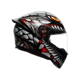 AGV K1 S LYZARD CASCO INTEGRAL DE MOTOCICLETA NEGRO MATE GRIS ROJO