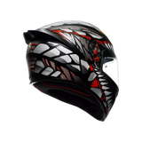 AGV K1 S LYZARD CASCO INTEGRAL DE MOTOCICLETA NEGRO MATE GRIS ROJO