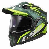 LS2 MX701 EXPLORER SPIRE CASCO DE MOTO VERDE H-V AMARILLO