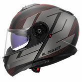 LS2 FF908 STROBE II CODE CASCO DE MOTO NEGRO GRIS