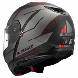 LS2 FF908 STROBE II CODE CASCO DE MOTO NEGRO GRIS