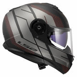 LS2 FF908 STROBE II CODE CASCO DE MOTO NEGRO GRIS