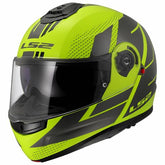 LS2 FF908 STROBE II CODE CASCO DE MOTO H-V AMARILLO GRIS